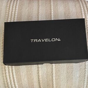 New In Box Travelon Safe ID Black Canvas RFID Blocking Pouch Wallet/Wristlet